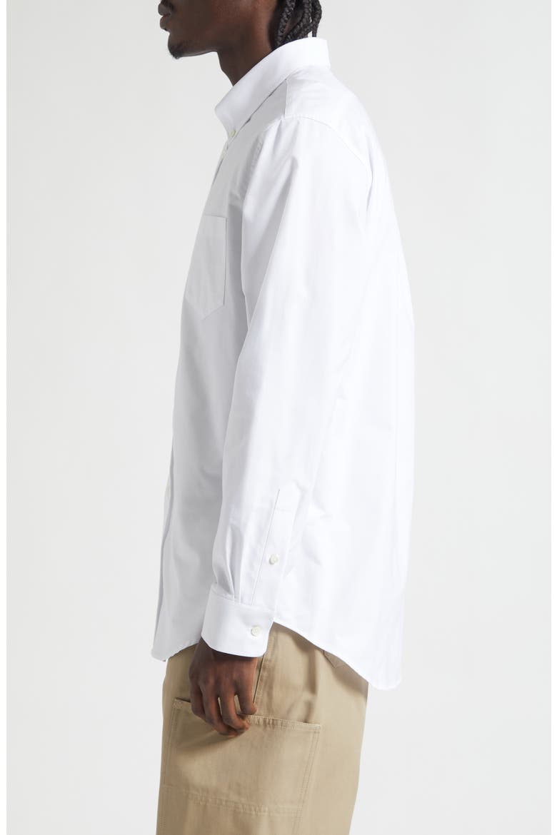 Classic Fit Cotton Oxford Button-Down Shirt, Alternate, color, WHITE