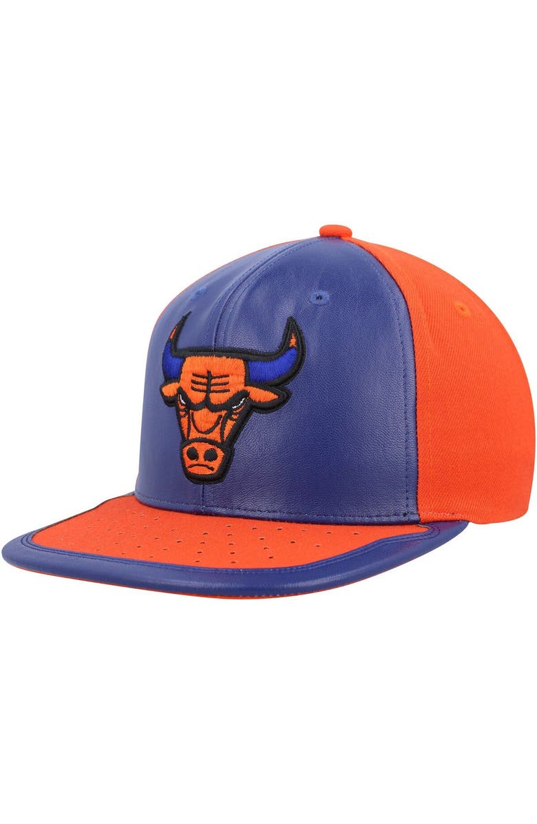 Mitchell & Ness Men's Mitchell & Ness Royal/Orange Chicago Bulls Day One Snapback Hat, Main, color, 