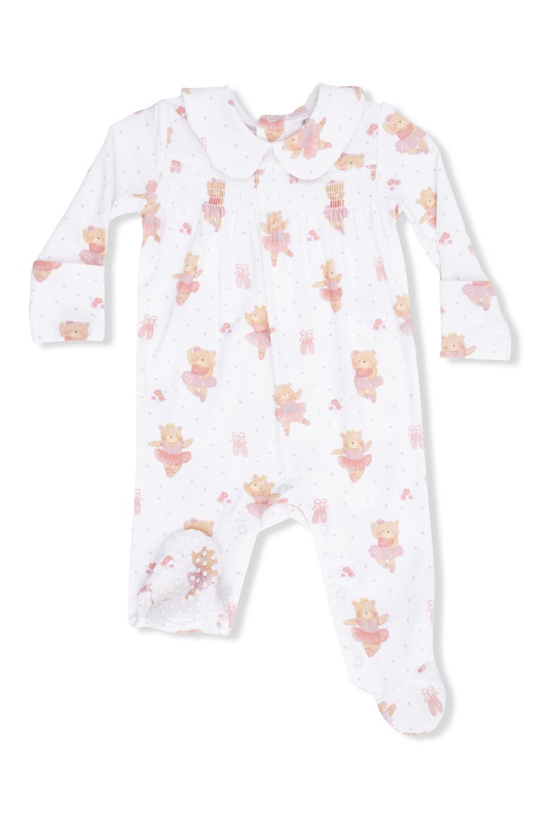 Teddy Bear Ballerina Footie, Main, color, IVORY
