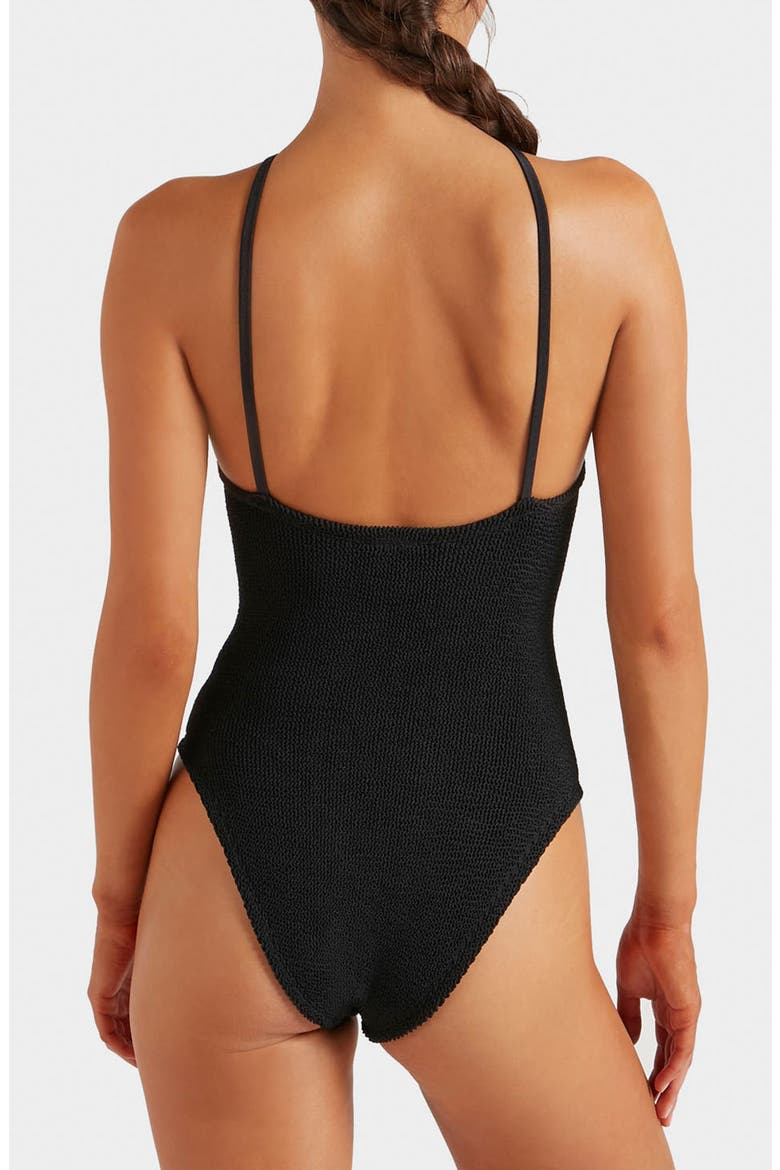 Jasmine O-Ring One-Piece Swimsuit, Alternate, color, BLACK