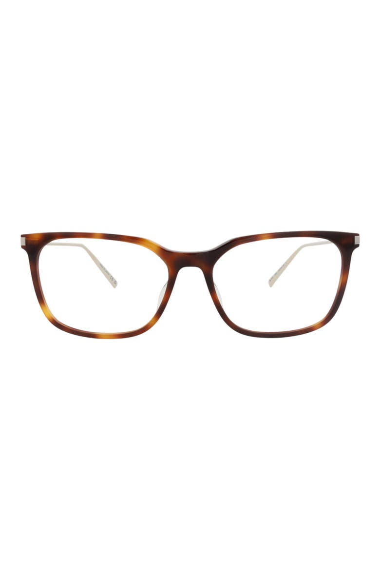 55mm Rectangle Optical Frames, Main, color, HAVANA GOLD TRANSPARENT