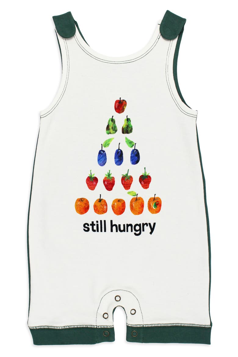 x 'The Very Hungry Caterpillar™' Still Hungry Sleeveless Organic Cotton Romper, Main, color, STILL HUNGRY