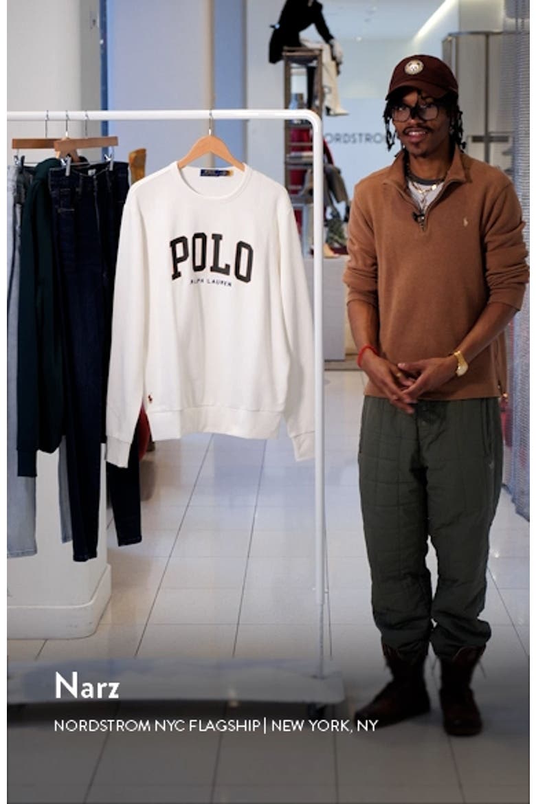Logo Appliqué Fleece Crewneck Sweatshirt video