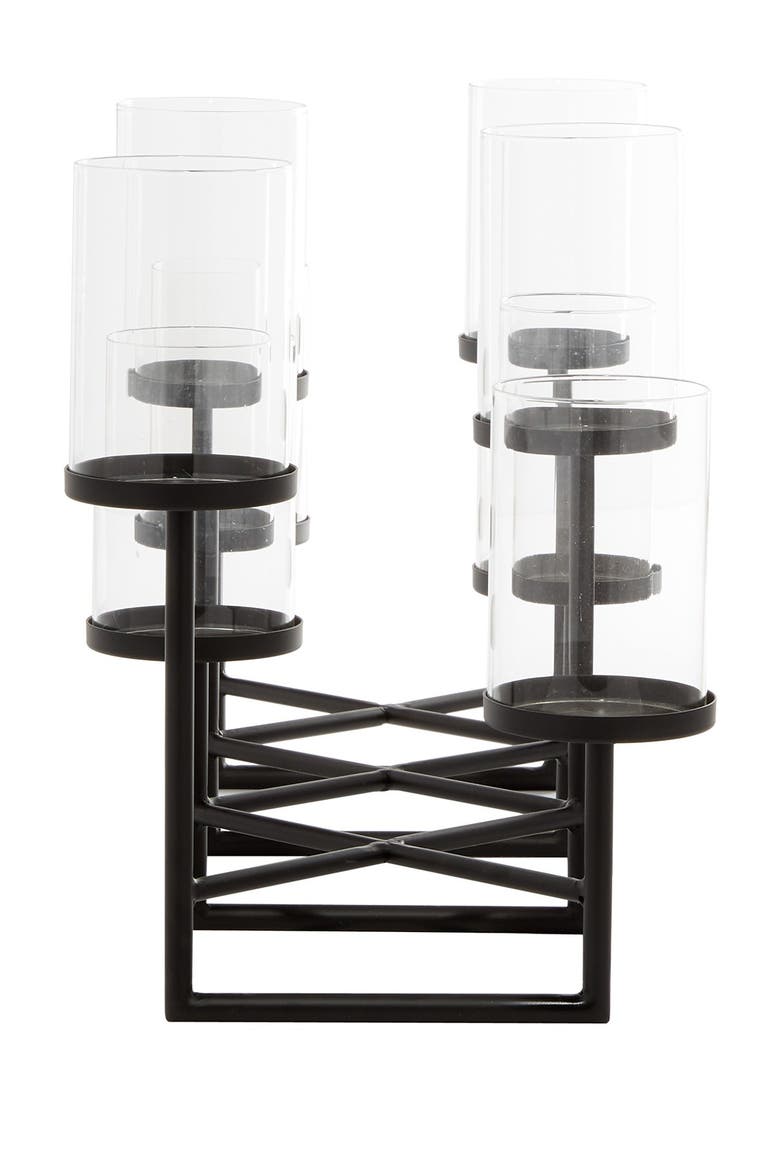 Black Modern Candelabra, Alternate, color, BLACK