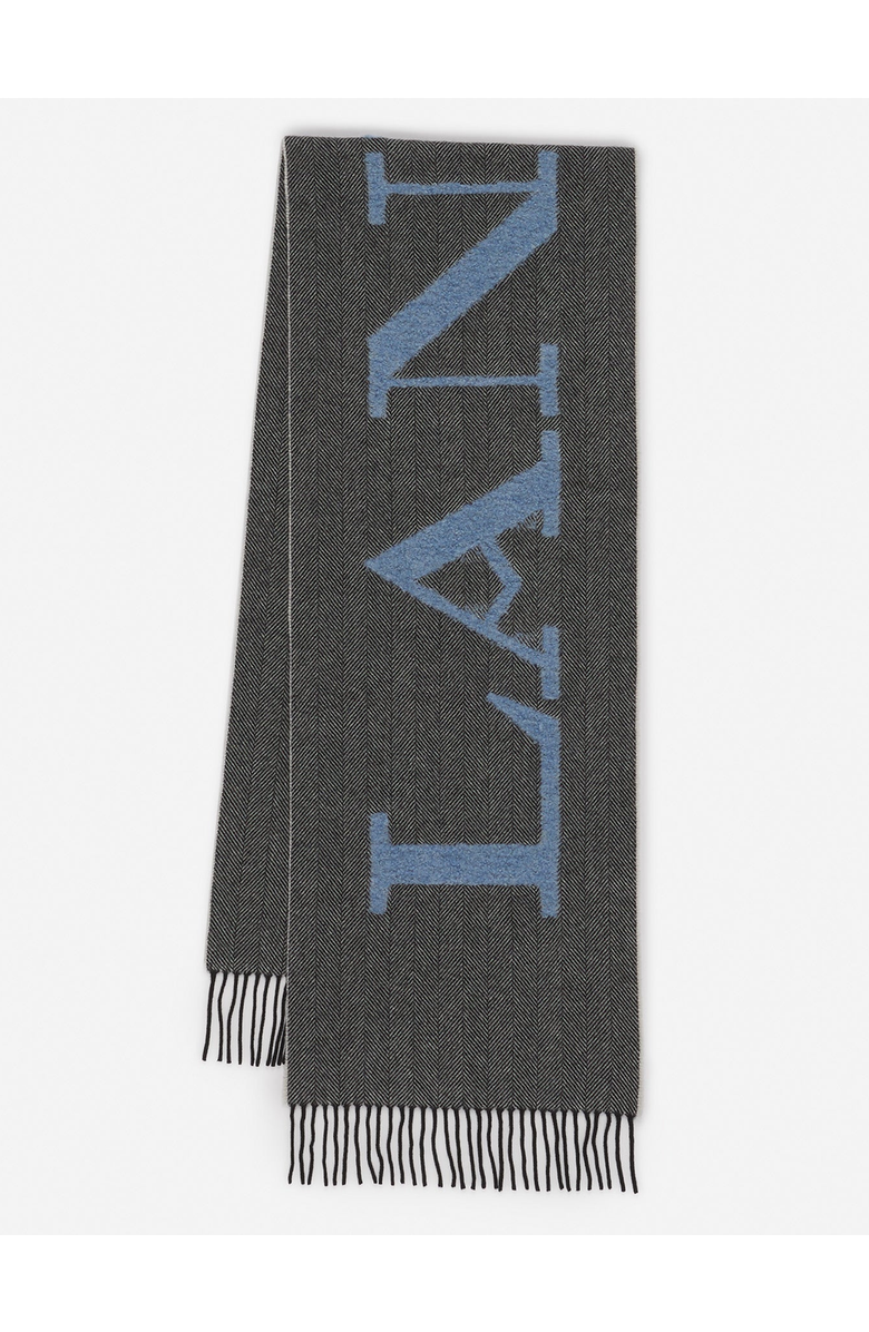 Lanvin Signature Fringed Wool Scarf, Main, color,