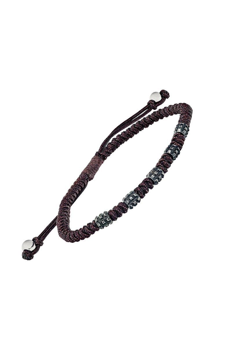 Link Up Stainless Steel Beads On Nyon Pull Cord, Main, color, Brown