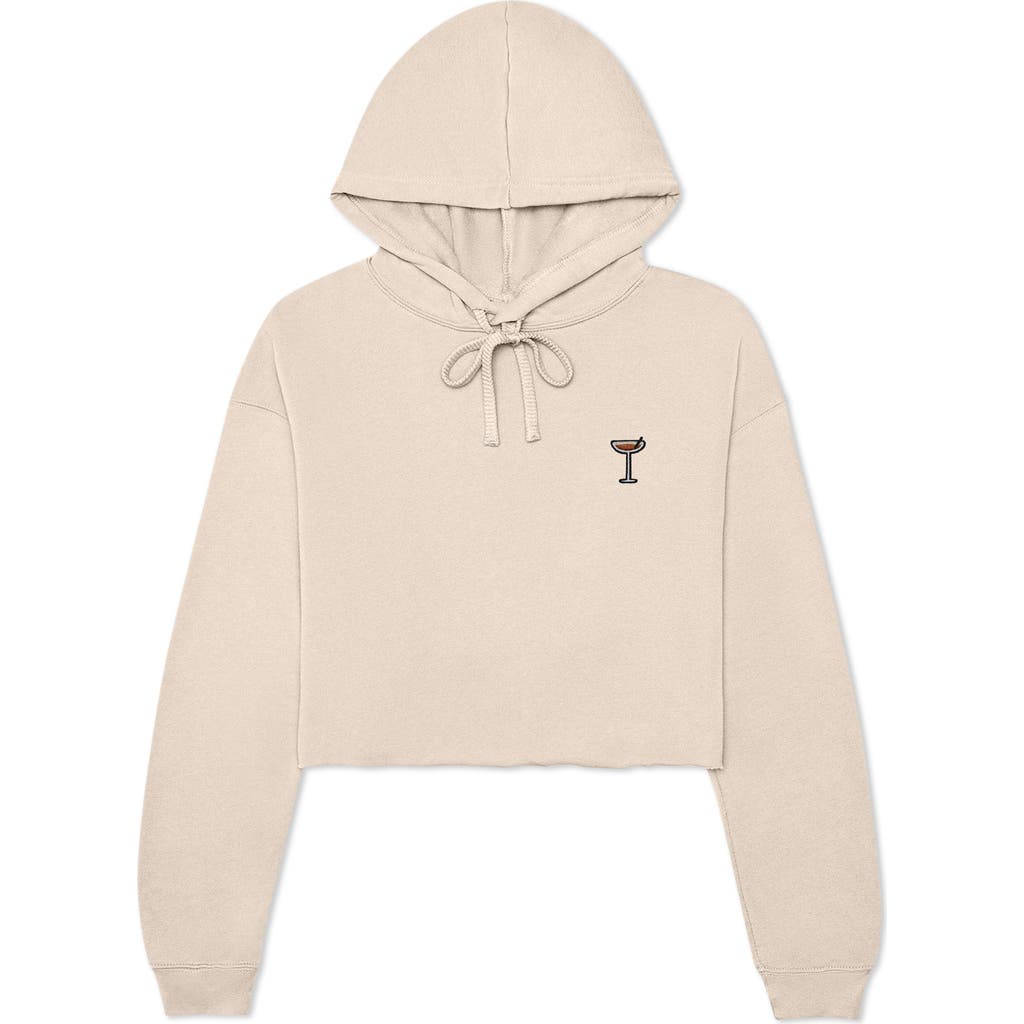 Dalix Espresso Martini Cropped Hoodie In Heather Dust