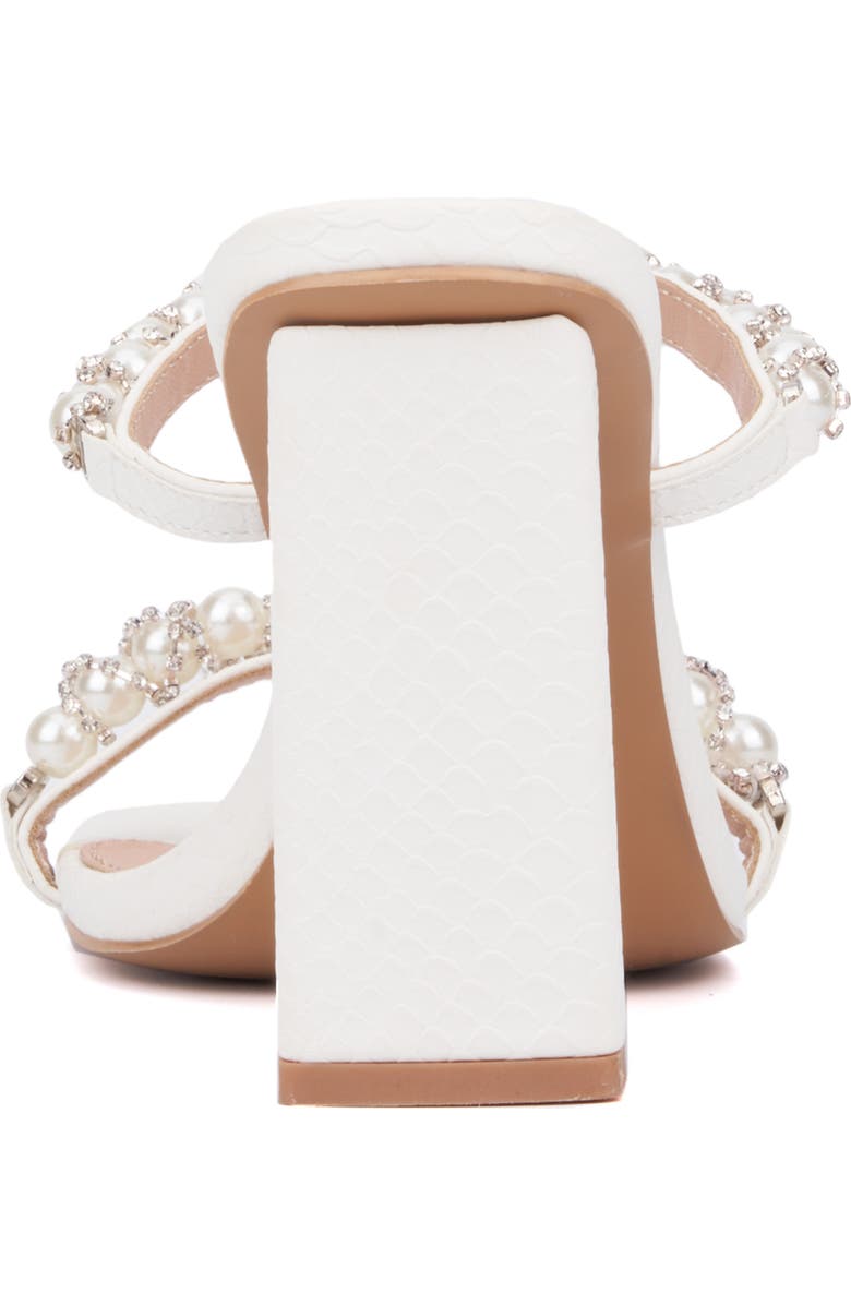 NEW YORK AND COMPANY Calissa Imitation Pearl & Rhinestone Embellished Sandal, Alternate, color,