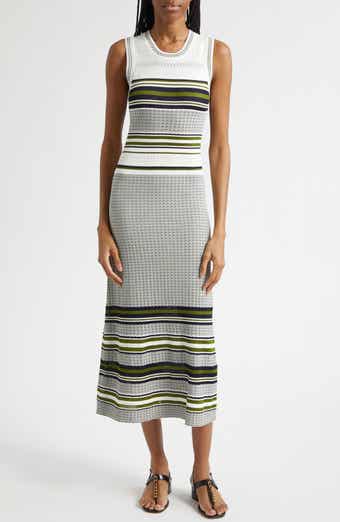 Dawna Mixed Stripe Merino Wool Sweater Dress