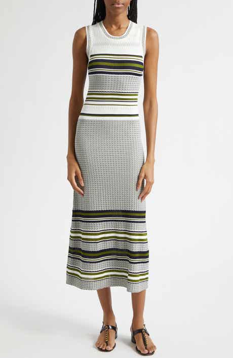 Dawna Mixed Stripe Merino Wool Sweater Dress
