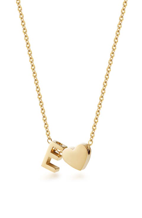 Initial Heart Pendant Necklace