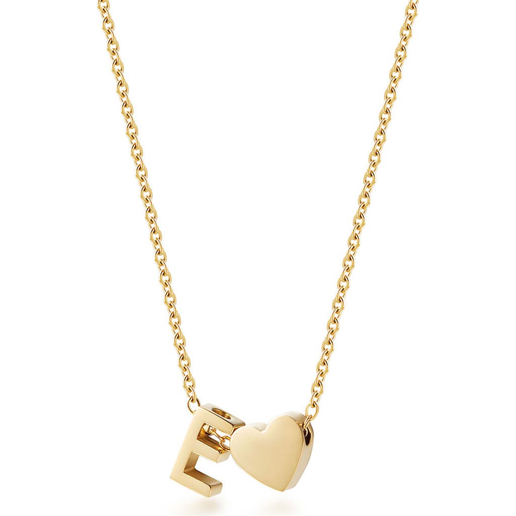 Jane Basch Designs Initial Heart Pendant Necklace In Gold