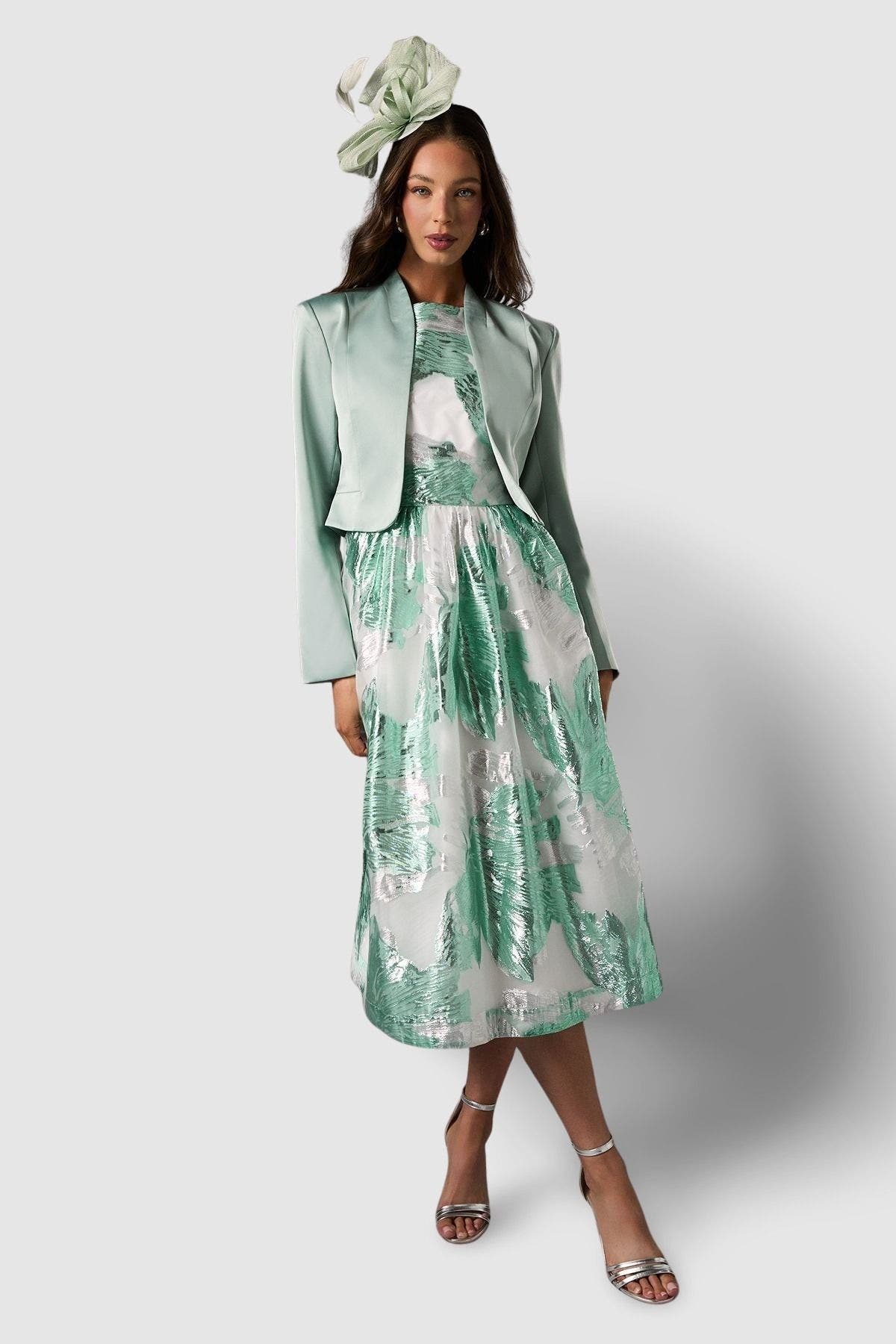Crop Satin Jacket - image 2