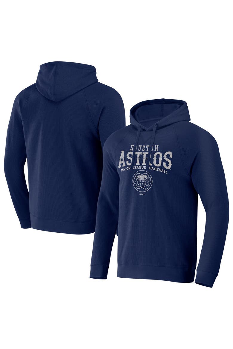 Men's Darius Rucker Collection by Fanatics  Navy Houston Astros Waffle-Knit Raglan Pullover Hoodie, Main, color, Navy