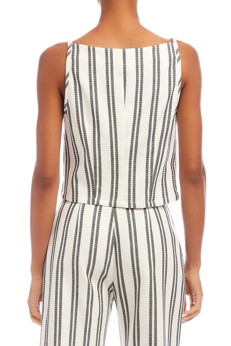 Elis Stripe Cotton Button-Up Top, Alternate, color, STRIPE