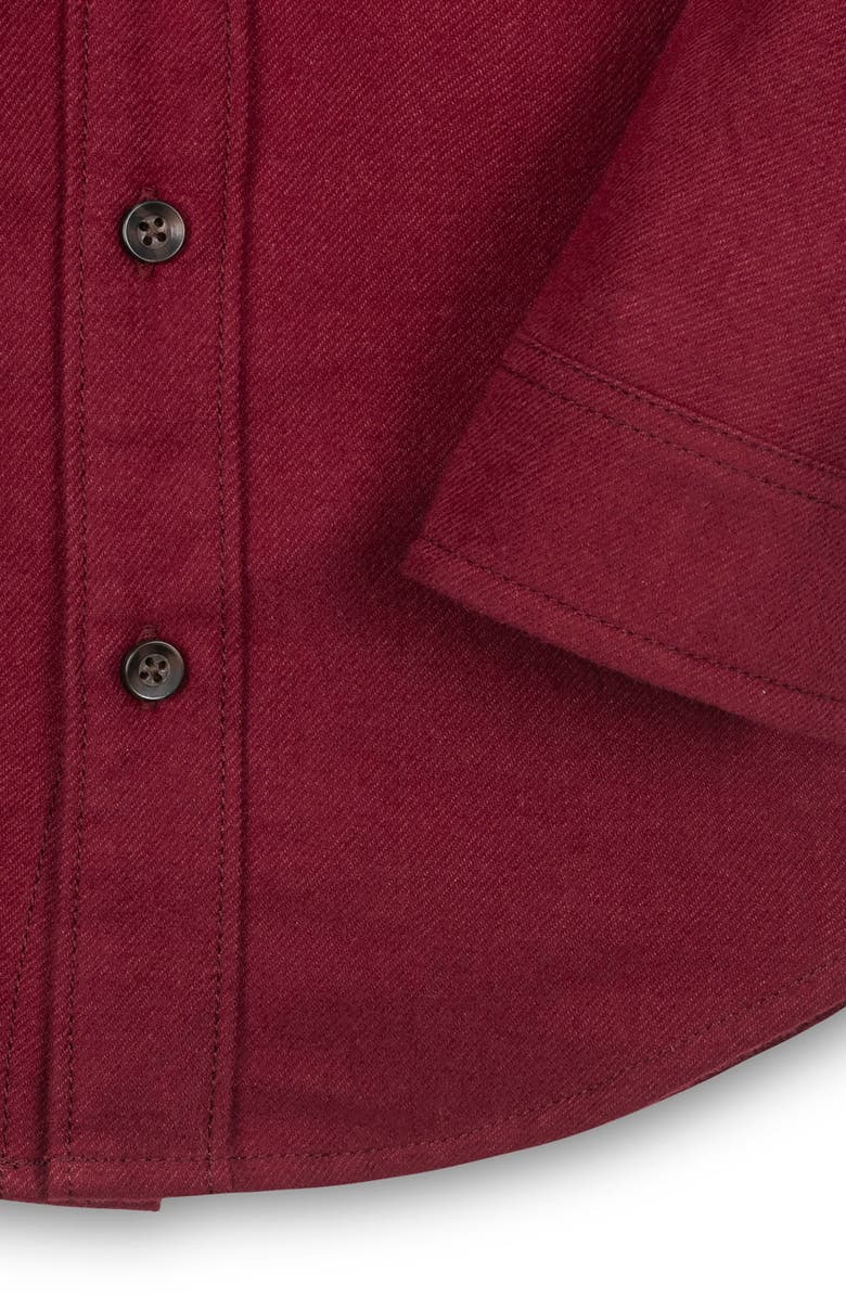 Hope & Henry Kids' Organic Long Sleeve Flannel Button Down Shirt, Alternate, color, Dark Red