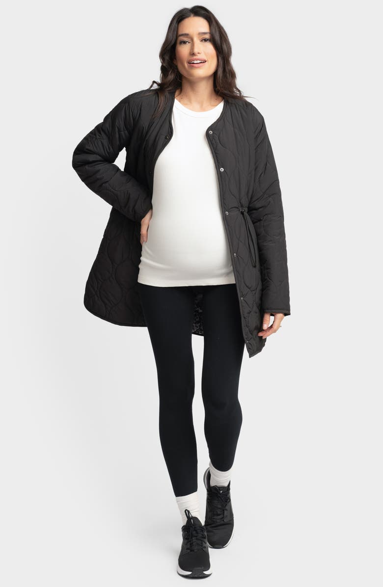 Seraphine Chrissy Reversible Quilted Maternity & Babywearing Jacket, Alternate, color, 