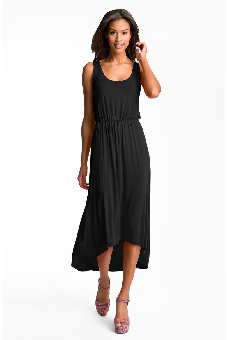 High/Low Hem Jersey Tank Dress (Nordstrom Exclusive), Main, color, BLACK