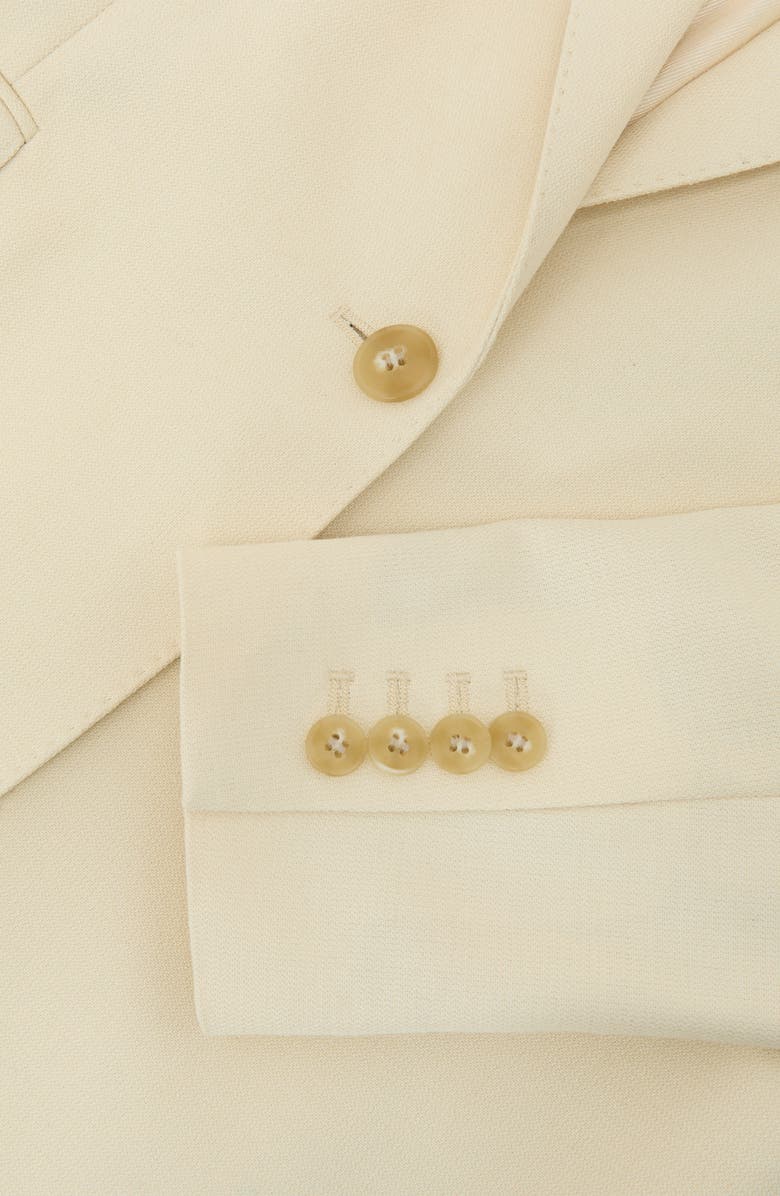 Reiss Anya Pickstitch Detail Silk & Wool Jacket, Alternate, color, Cream