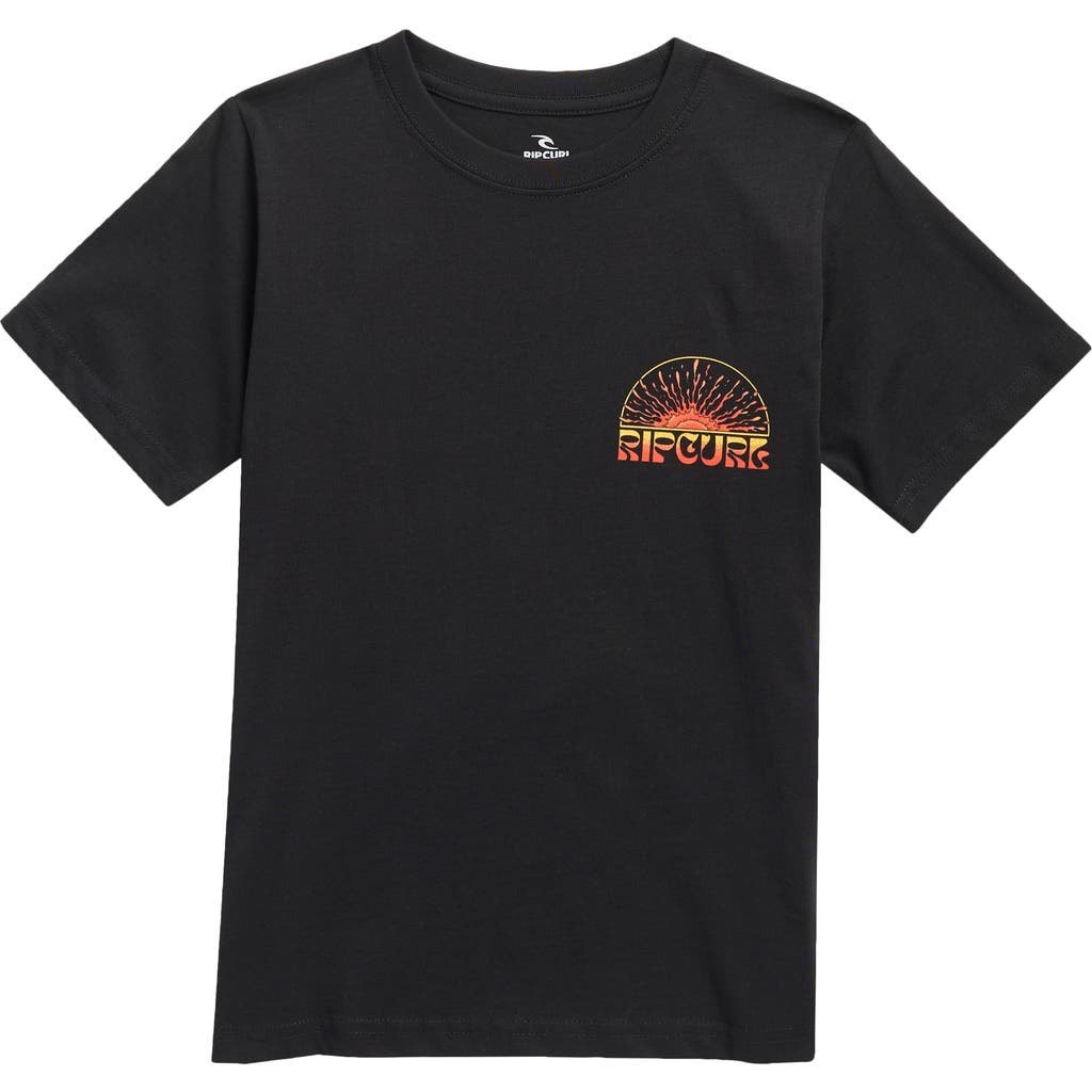 Rip Curl Kids' Grateful Shred Graphic T-shirt In Black