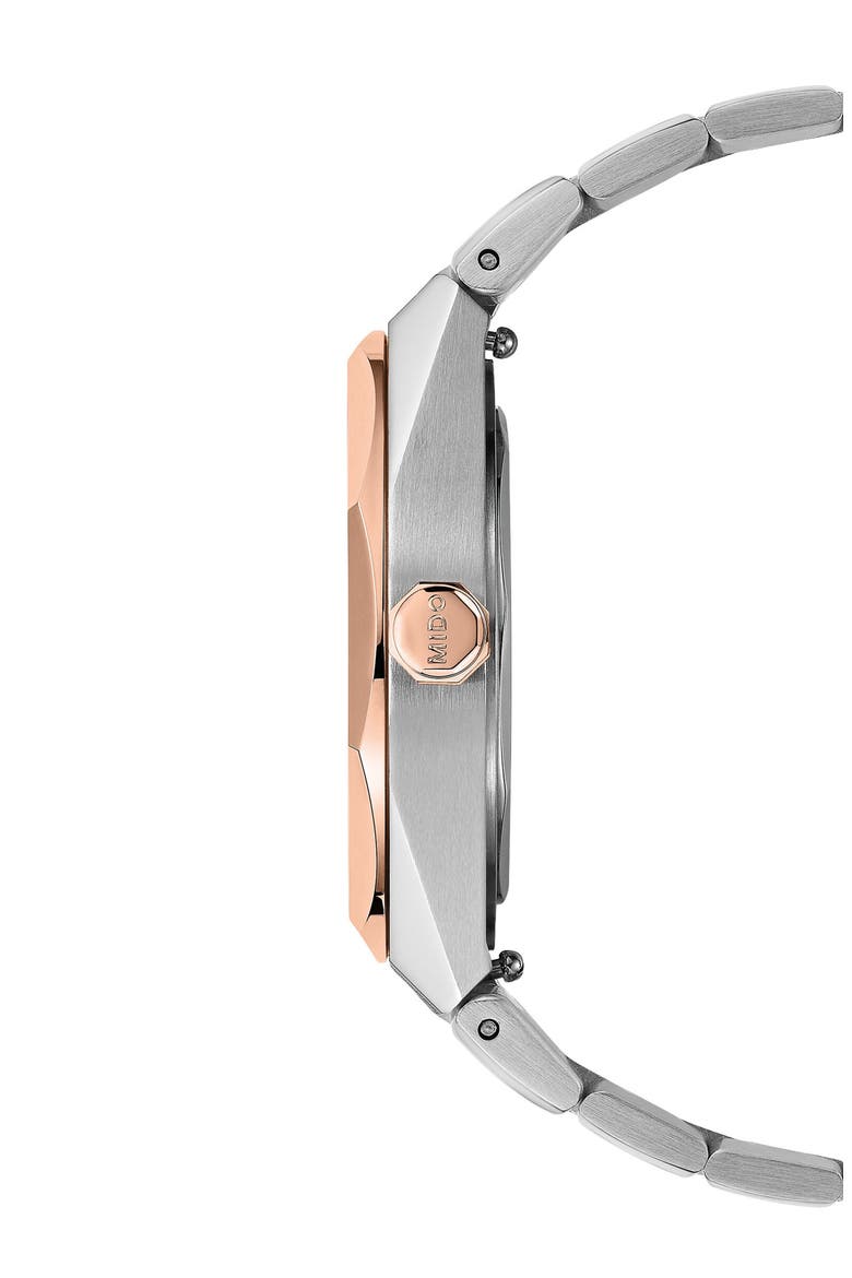 Multifort 8 One Crown Automatic Two-Tone Bracelet Watch, 40mm, Alternate, color, BLACK
