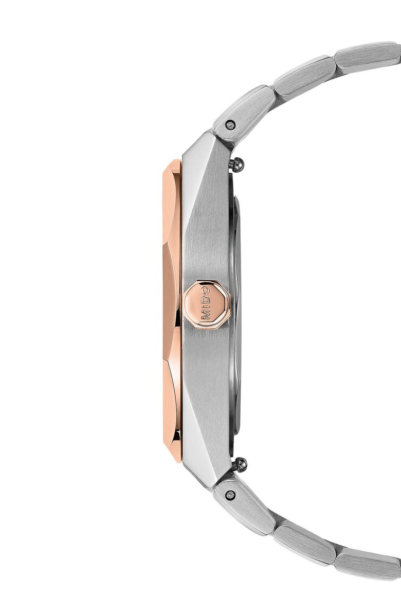 MIDO Multifort 8 One Crown Automatic Two-Tone Bracelet Watch, 40mm, Alternate, color, Black
