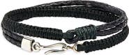 Caputo & Co. Men's Double Wrapped Braided Leather Bracelet