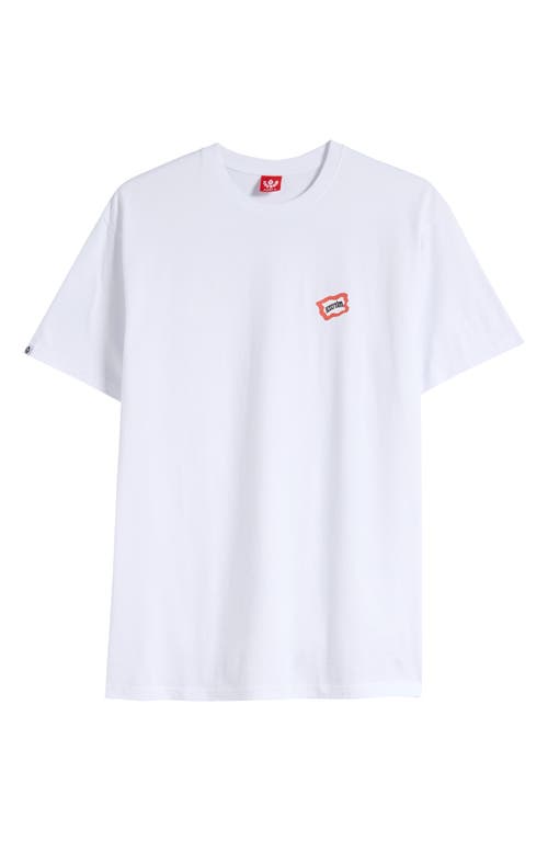 Icecream Store Front Cotton Graphic T-shirt In White