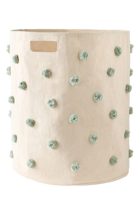 Pompom Canvas Hamper