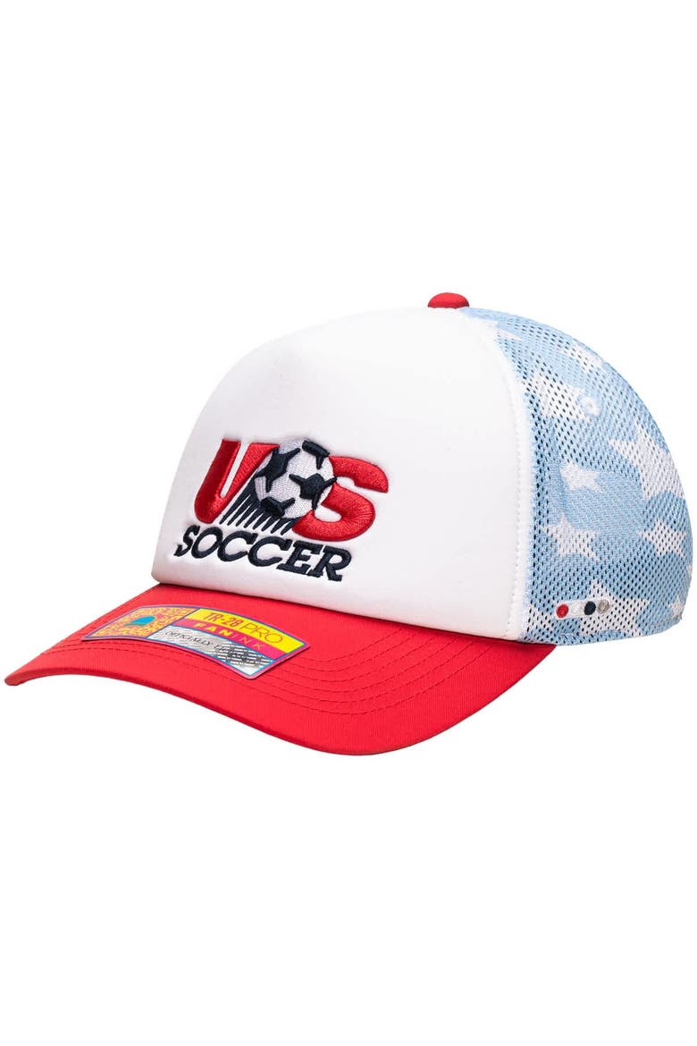 Unisex  White USMNT Making History Adjustable Trucker Hat, Main, color, White