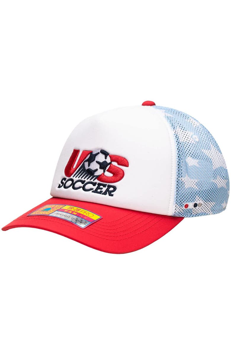FAN INK Unisex White USMNT Making History Adjustable Trucker Hat, Main, color, White
