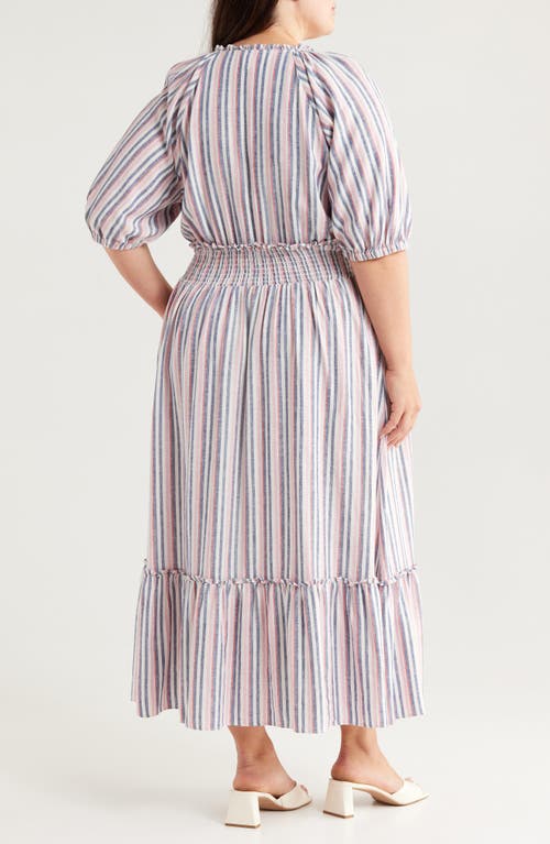 Caslon ® Smocked Waist Ruffle Hem Maxi Dress In Multi