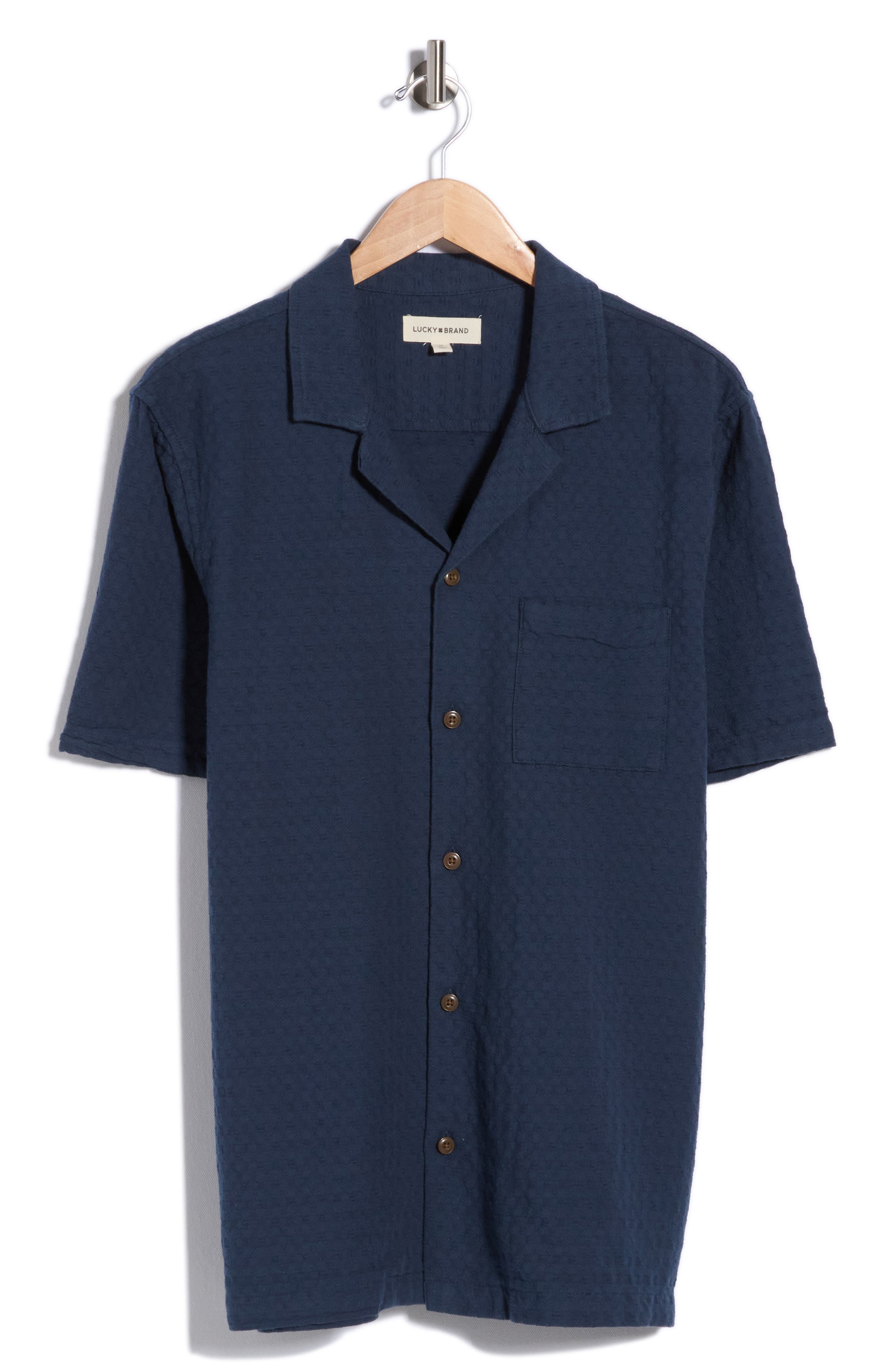 Lucky Brand Dobby Cotton Camp Shirt