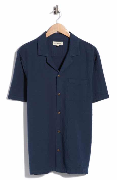Lucky Brand Dobby Cotton Camp Shirt