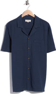 Lucky Brand Dobby Cotton Camp Shirt