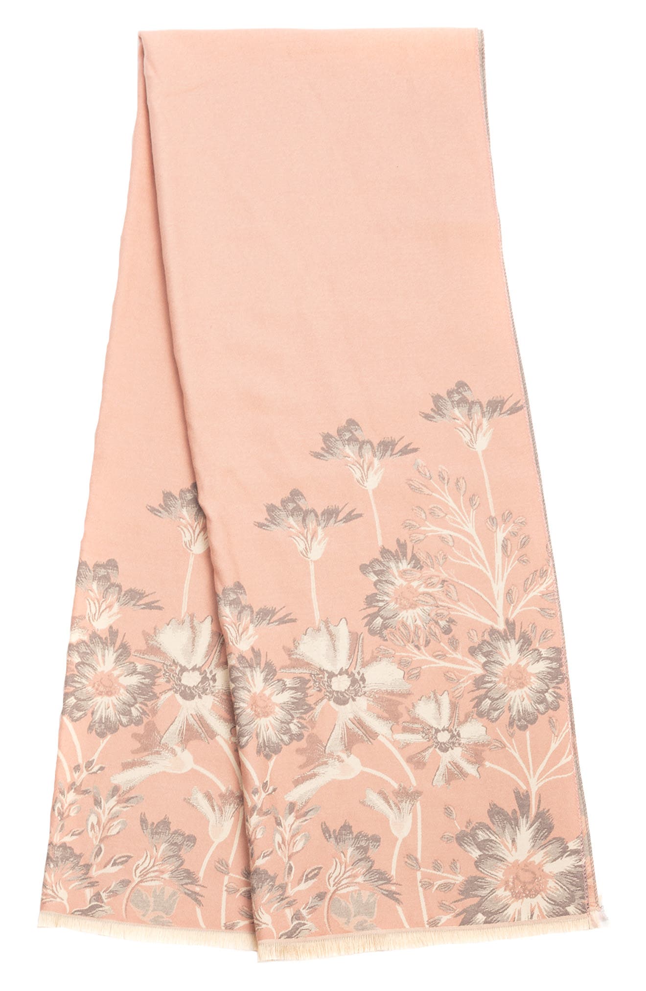 Floral Pattern Reversible Scarf