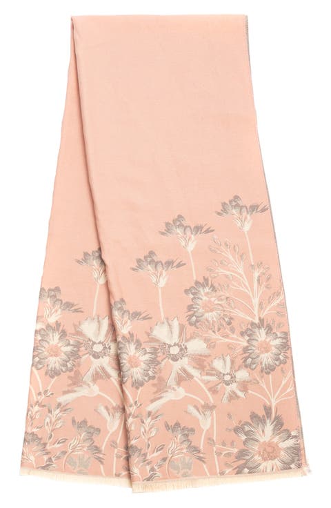 Floral Pattern Reversible Scarf