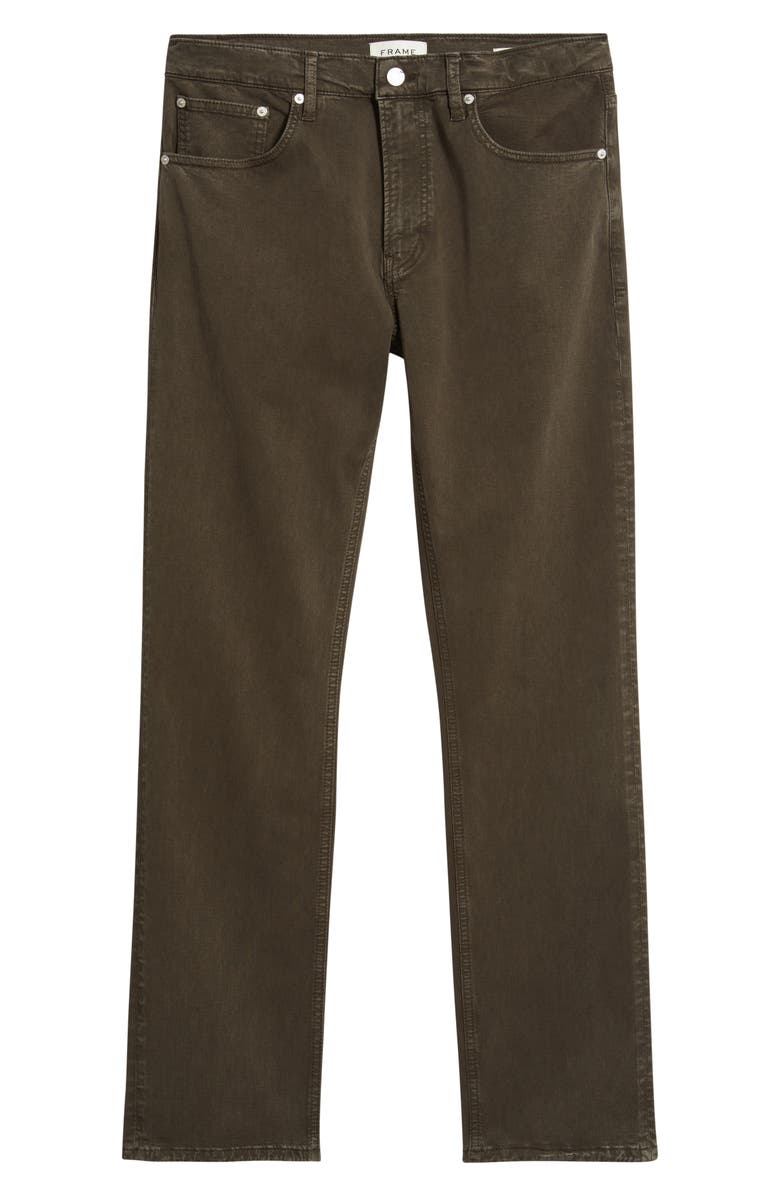 FRAME Modern Straight Leg Five-Pocket Twill Pants, Alternate, color, Mocha
