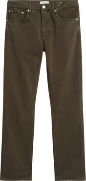 FRAME Modern Straight Leg Five-Pocket Twill Pants