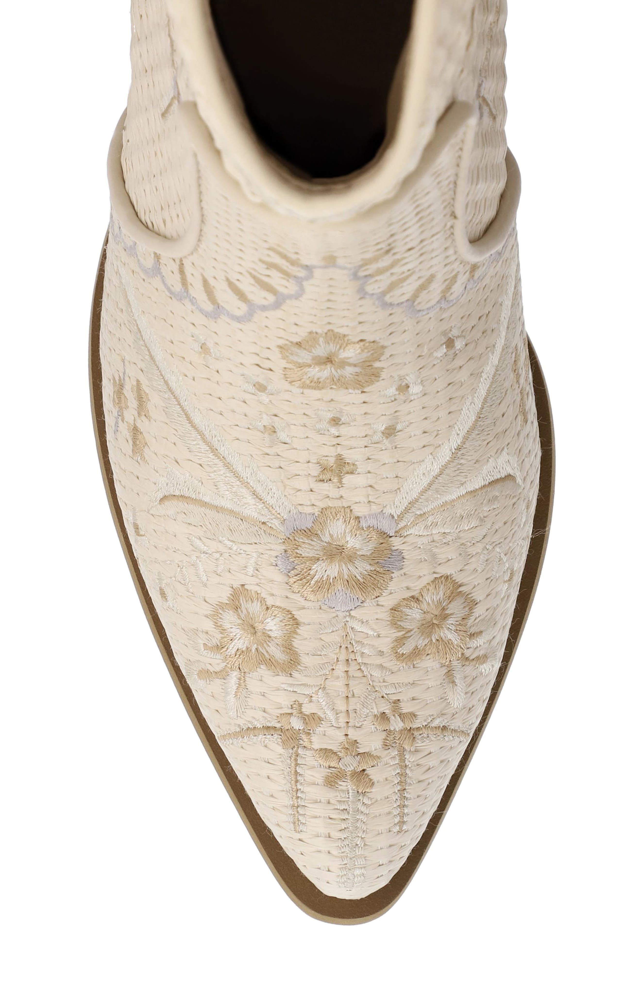 MIA Dalena Embroidered Western Boot, Alternate, color, Bone Raffi