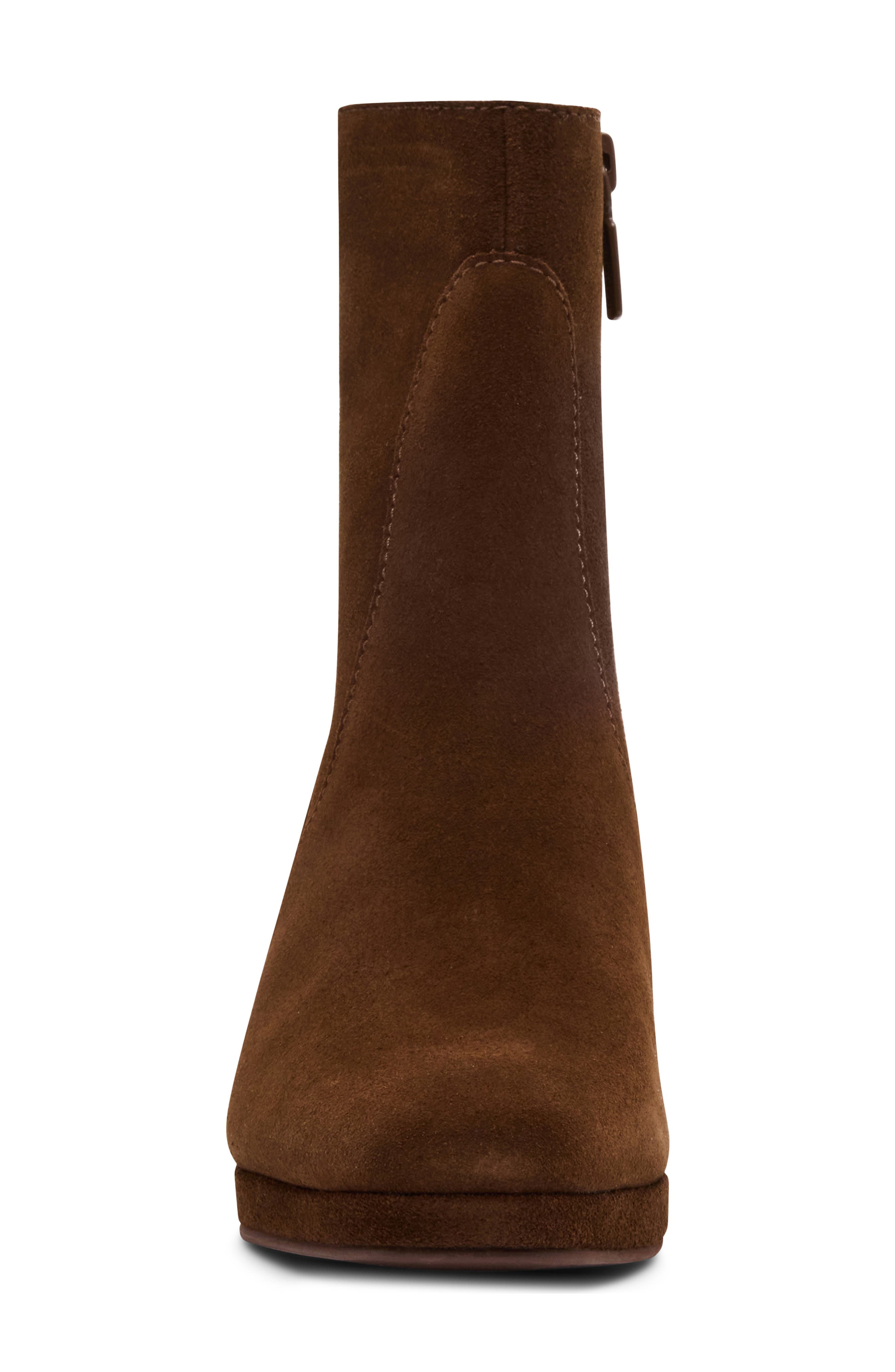 Seema Waterproof Leather Bootie, Alternate, color, CHOCOLATE SUEDE