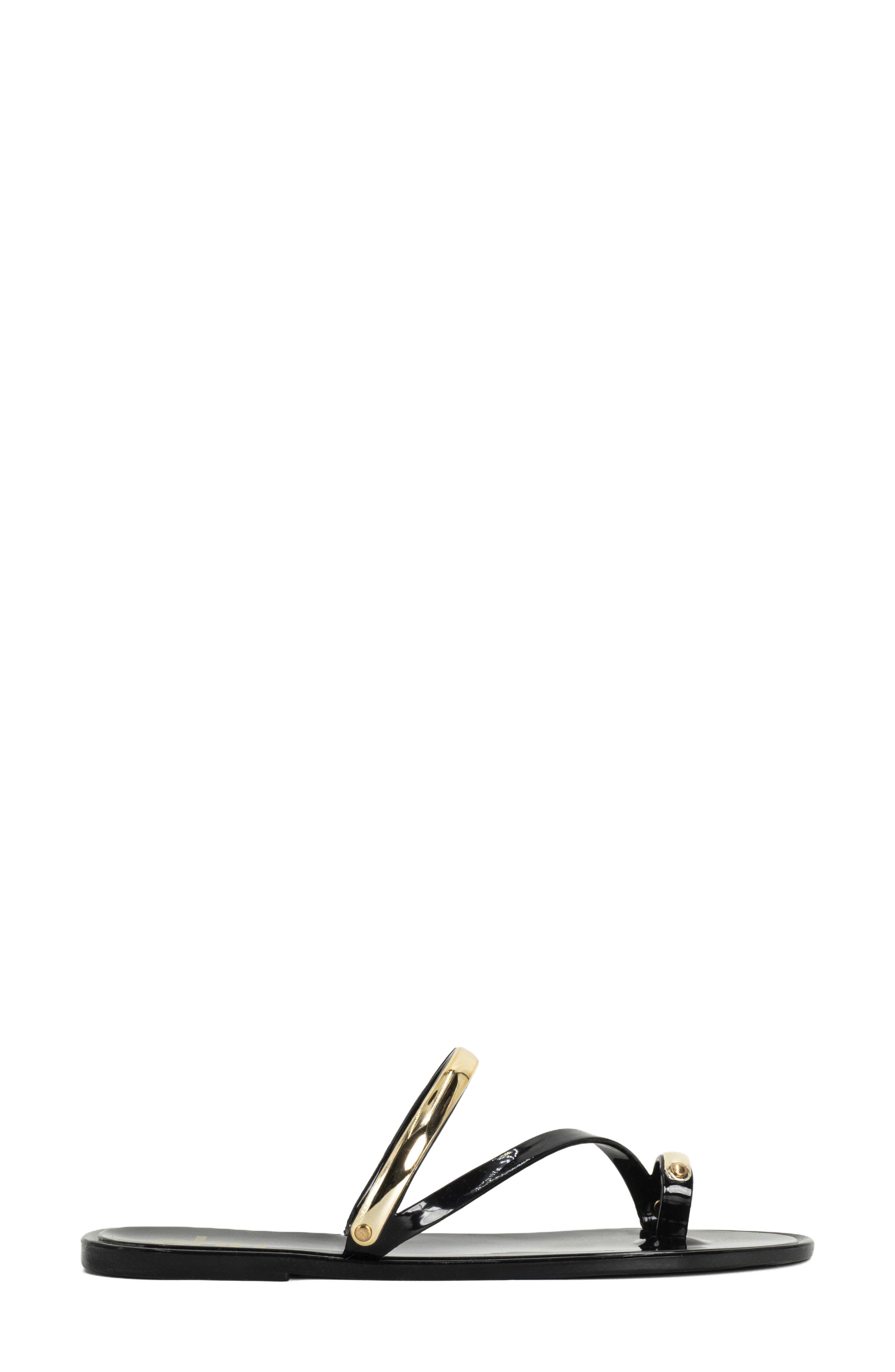 SHUSHOP Dottie Toe Loop Sandal, Alternate, color, Black