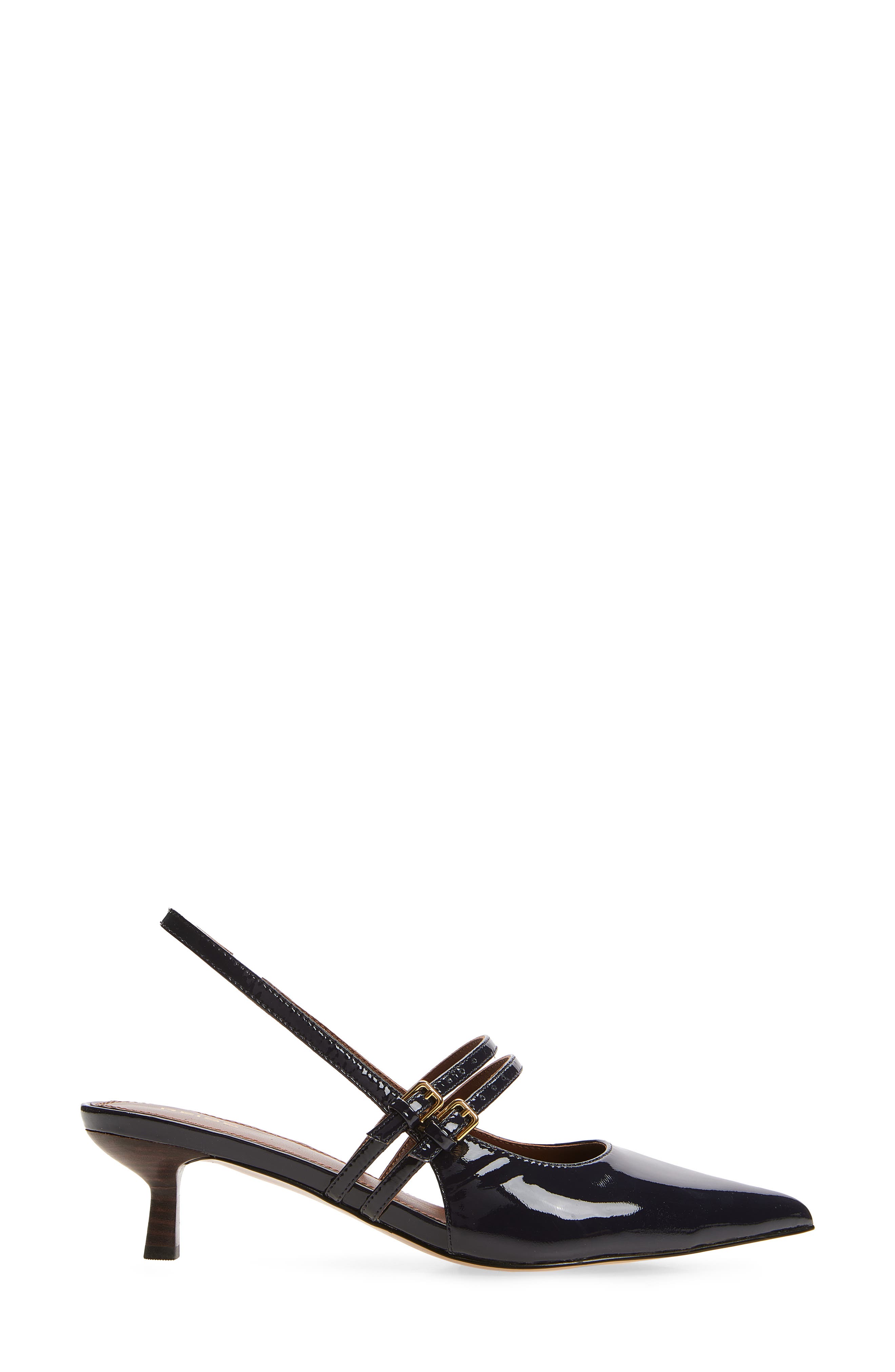 Isla Pointed Toe Slingback Sandal, Alternate, color, NAVY