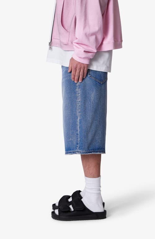 Mnml Ultra Baggy Denim Shorts In Blue