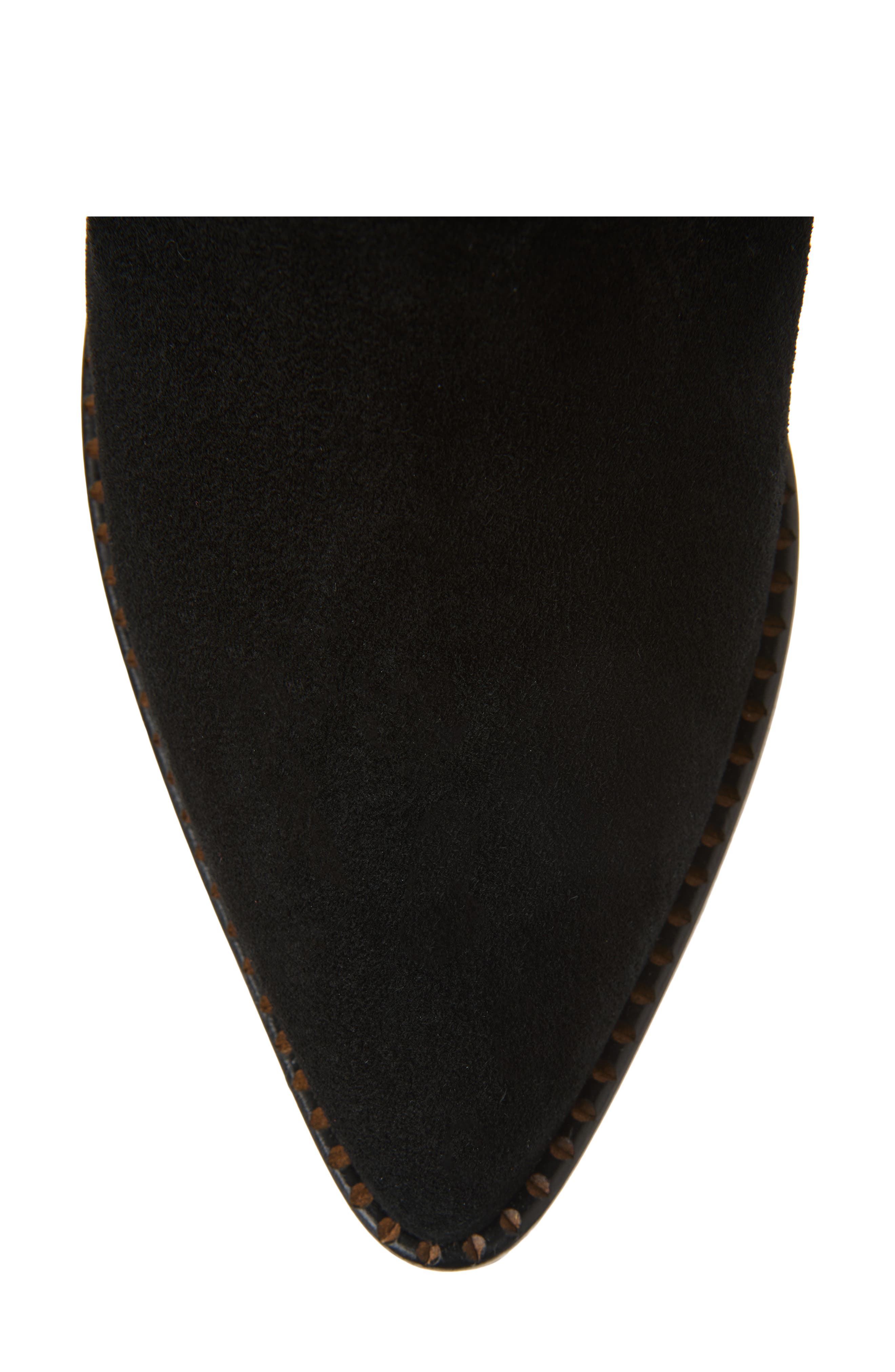 Loretta Western Leather Boot, Alternate, color, BLACK