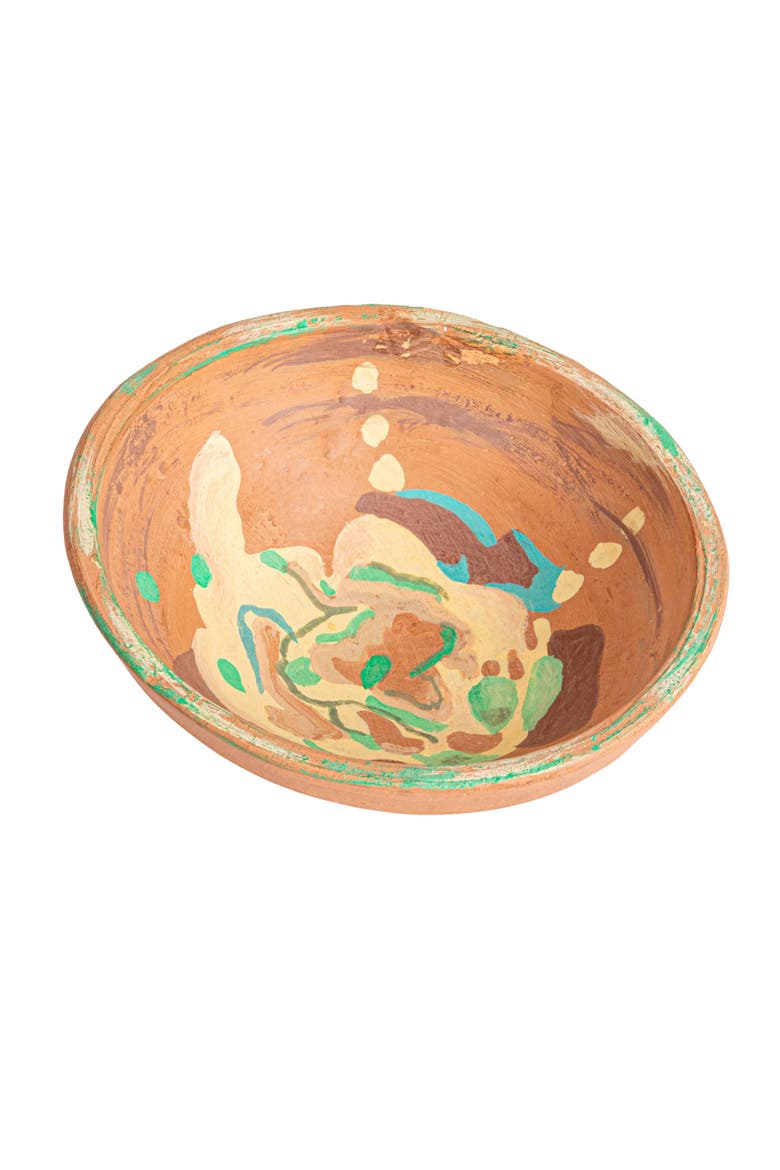 Terracotta Decorative Bowl, Multicolor, Main, color, Orange
