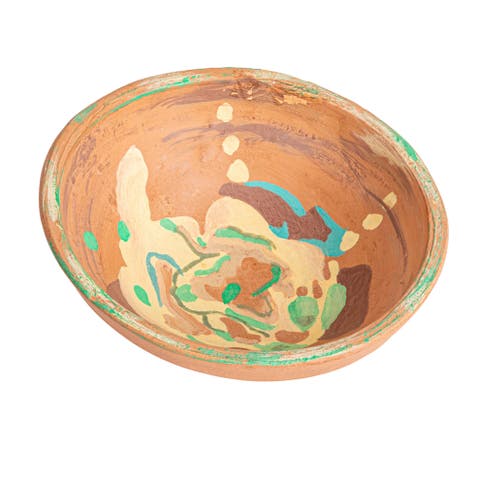 Terracotta Decorative Bowl, Multicolor