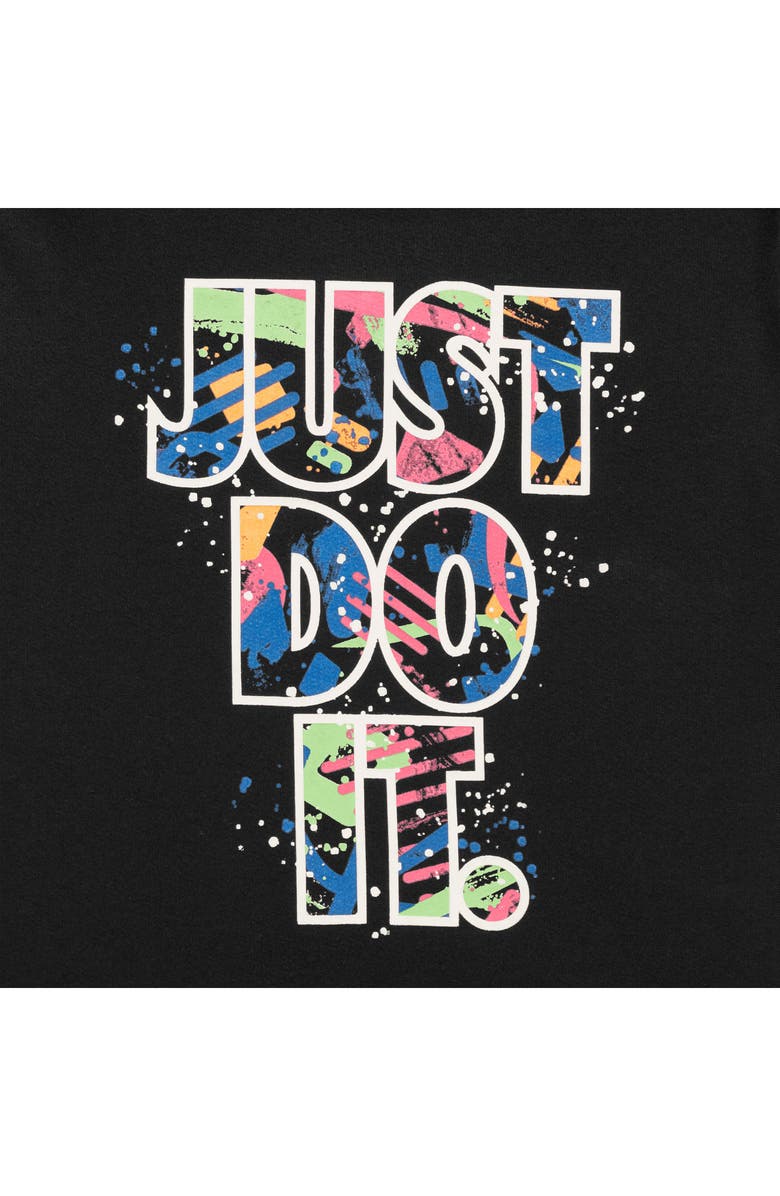 Nike Just Do It Cotton Romper, Alternate, color, Black