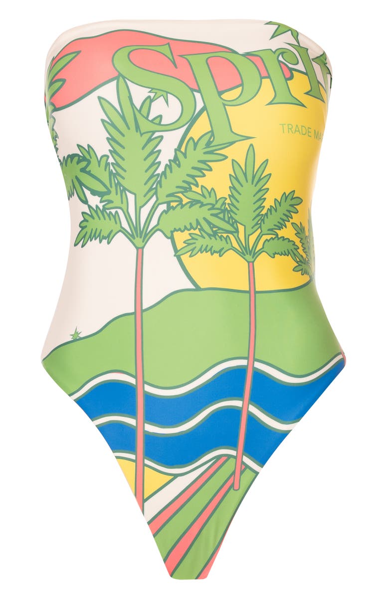 Maaji Ohana One-Piece Swimsuit, Alternate, color, Open Green