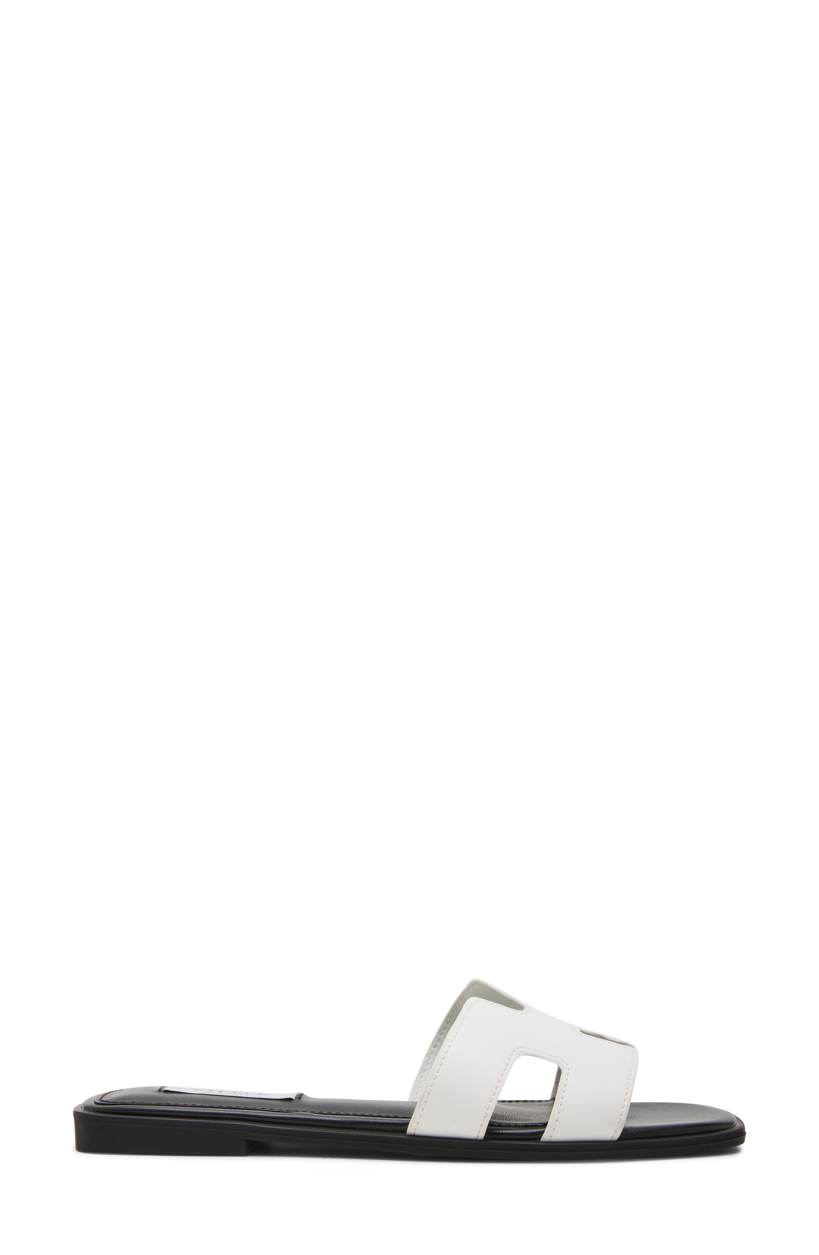 Harlien Slide Sandal, Alternate, color, WHT/BLACK